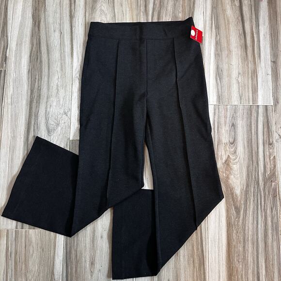NWT Spanx The Perfect Pant Hi-Rise Flare Size LP Large Petite Dark Gray Career - Picture 1 of 6
